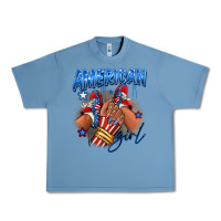 Pebble Blue Afro american girl sneakers Urban Heavy Tee - RanaPortraitStore