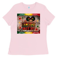 Bubblegum Pink i am black history Ladies Tee - CowGirlArtShop