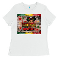 White i am black history Ladies Tee - CowGirlArtShop