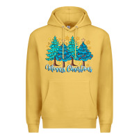 Antique Gold Merry Christmas Premium Hoodie - CowhideDigitalArt