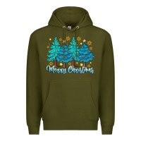 Army Green Merry Christmas Premium Hoodie - CowhideDigitalArt