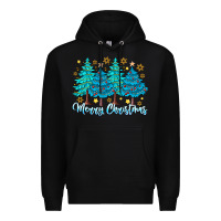 Black Merry Christmas Premium Hoodie - CowhideDigitalArt