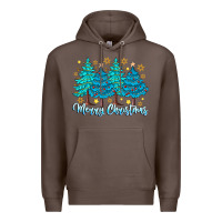 Coffee Merry Christmas Premium Hoodie - CowhideDigitalArt