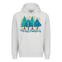 Dove Grey Merry Christmas Premium Hoodie - CowhideDigitalArt