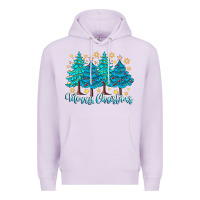 Lilac Merry Christmas Premium Hoodie - CowhideDigitalArt