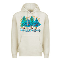 Oatmeal Heather Merry Christmas Premium Hoodie - CowhideDigitalArt