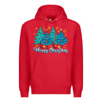 Red Merry Christmas Premium Hoodie - CowhideDigitalArt