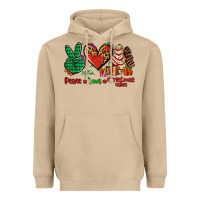 Mushroom peace love Christmas cakes Heavyweight Hoodie - AdoDesignShop