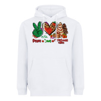 White peace love Christmas cakes Heavyweight Hoodie - AdoDesignShop