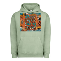 Pigment Oil Green all i need is a little bit of coffee and o whole lot of jesus Urban Hoodie - JahusDesignShop