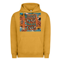 Pigment Peanut Butter all i need is a little bit of coffee and o whole lot of jesus Urban Hoodie - JahusDesignShop