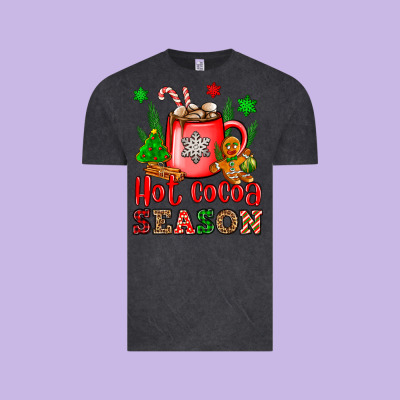 Hot Cocoa Season Vintage Tee Designed By Oliviacreatesart