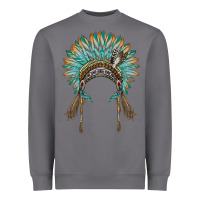 Storm native american headdress turquise Heavyweight Sweatshirt - BarkalooDesign