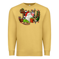 Antique Gold joy with volleyball and santa's hat Premium Sweatshirt - AdoDesignShop