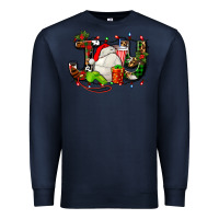 Navy joy with volleyball and santa's hat Premium Sweatshirt - AdoDesignShop
