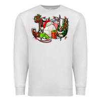 Oatmeal Heather joy with volleyball and santa's hat Premium Sweatshirt - AdoDesignShop