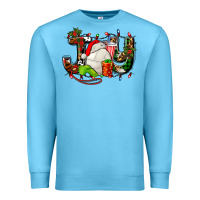 Ocean Blue joy with volleyball and santa's hat Premium Sweatshirt - AdoDesignShop