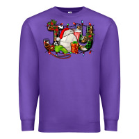 Purple joy with volleyball and santa's hat Premium Sweatshirt - AdoDesignShop
