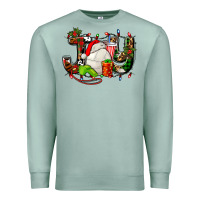 Seafoam joy with volleyball and santa's hat Premium Sweatshirt - AdoDesignShop