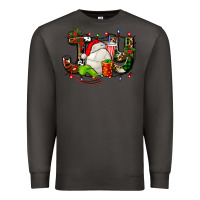 Smoke joy with volleyball and santa's hat Premium Sweatshirt - AdoDesignShop