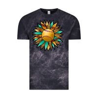 Cloud Black Softball Sunflower Vintage Tee - Jasminsmagicworld