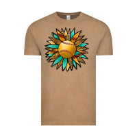Vintage Coffee Softball Sunflower Vintage Tee - Jasminsmagicworld