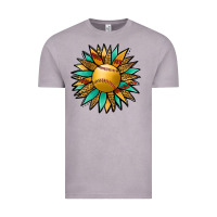 Vintage Zinc Softball Sunflower Vintage Tee - Jasminsmagicworld
