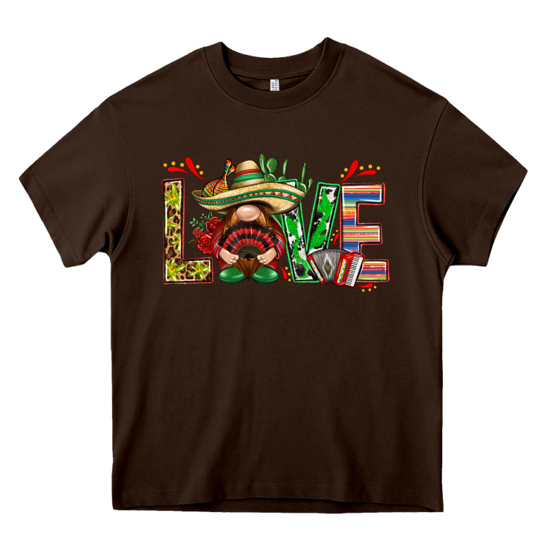 Mexico Love With Gnome Heavy Core Tee by NancyCooperArtShop | Teevron