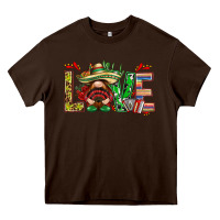 Chocolate Brown Mexico love with gnome Heavy Core Tee - NancyCooperArtShop