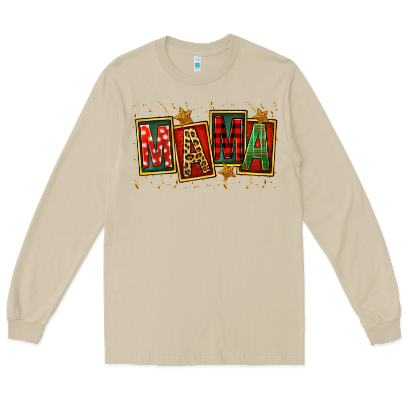 Mama Christmas Mother's Day Long Sleeve Tee by FaDigitalArtStudio | Teevron