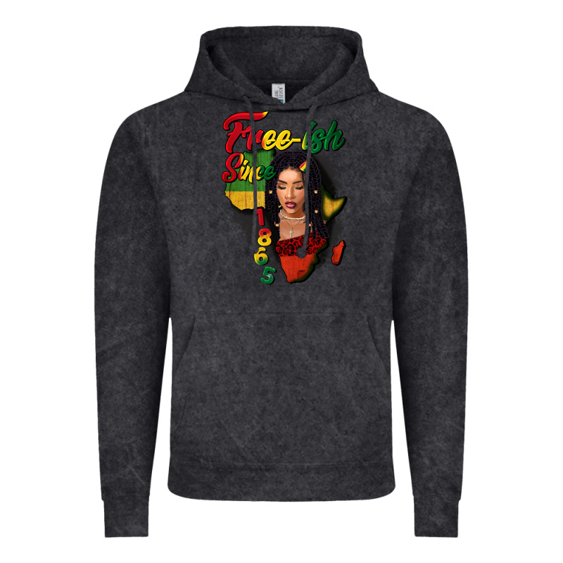 Free-ish Since 1865 Black Woman Vintage Hoodie by FaDigitalArtStudio | Teevron
