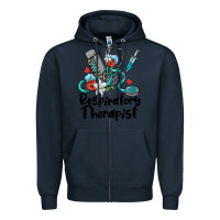 Navy respiratory therapist Zipper Hoodie - BarkalooDesign