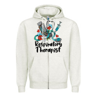 Oatmeal Heather respiratory therapist Zipper Hoodie - BarkalooDesign