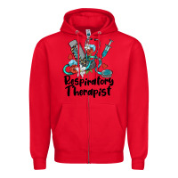 Red respiratory therapist Zipper Hoodie - BarkalooDesign