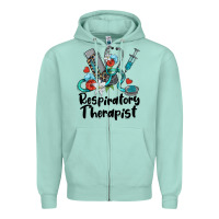 Seafoam respiratory therapist Zipper Hoodie - BarkalooDesign