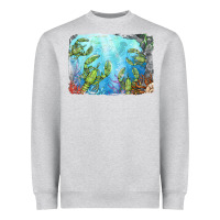 Heather Grey lobster background Heavyweight Sweatshirt - BarkalooDesign