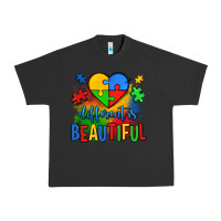 Pigment Black different is beautiful autism Urban Heavy Tee - OliviaCreatesArt