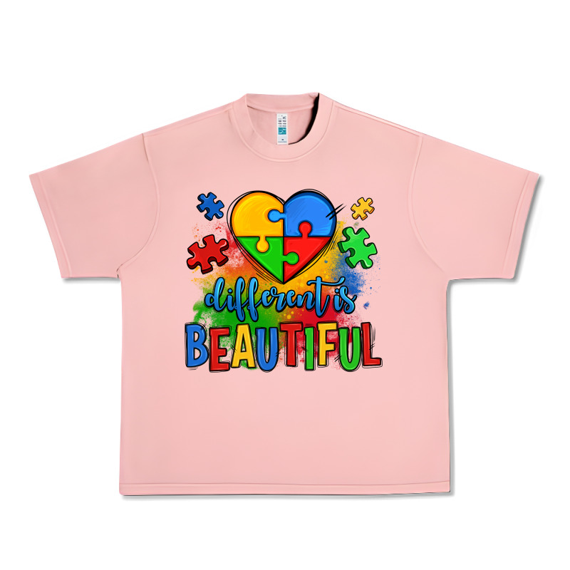 Different Is Beautiful Autism Urban Heavy Tee by OliviaCreatesArt | Teevron