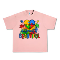 Salmon different is beautiful autism Urban Heavy Tee - OliviaCreatesArt