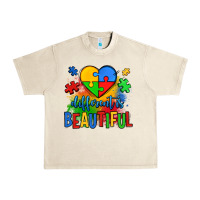 Sandshell different is beautiful autism Urban Heavy Tee - OliviaCreatesArt