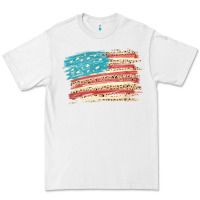 White American flag with leopard Premium Tee - HowdyJamesFarm