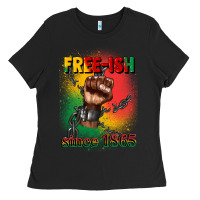 Black free ish since 1865 juneteenth Ladies Tee - CowGirlArtShop