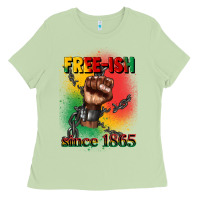 Matcha free ish since 1865 juneteenth Ladies Tee - CowGirlArtShop