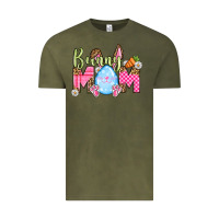 Vintage Olive Easter Day Bunny mom Vintage Tee - OliviaCreatesArt
