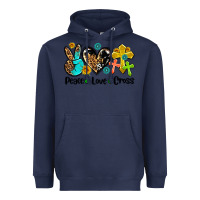 Navy peace love cross Heavyweight Hoodie - AdoDesignShop