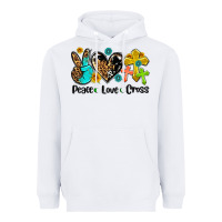 White peace love cross Heavyweight Hoodie - AdoDesignShop