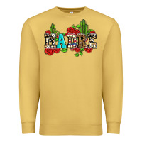 Antique Gold madre with roses and cactus Premium Sweatshirt - AdoDesignShop