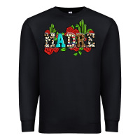 Black madre with roses and cactus Premium Sweatshirt - AdoDesignShop