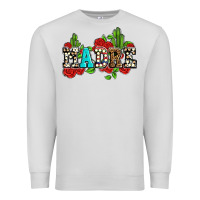 Dove Grey madre with roses and cactus Premium Sweatshirt - AdoDesignShop