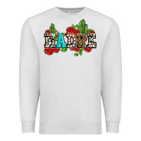 Oatmeal Heather madre with roses and cactus Premium Sweatshirt - AdoDesignShop